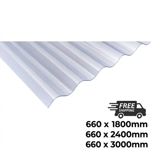 Clear pvcu corrugated roofing - clear,