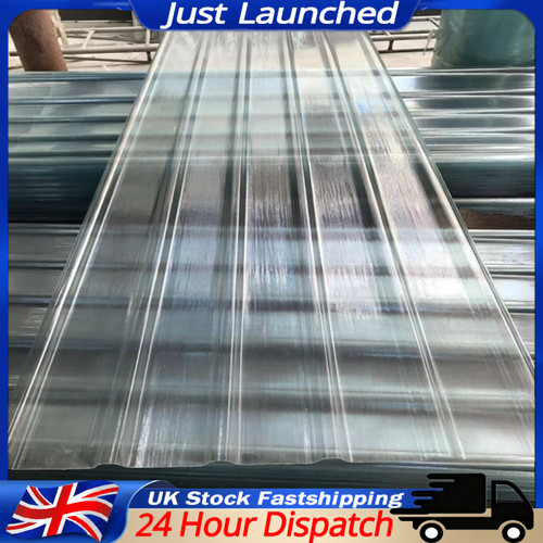 5pcs clear corrugated pvc - clear,